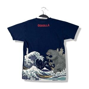 Godzilla v Wave Folkart Toho Hokusai Ukiyo-e Graphic T Shirt Medium M GZ-UT-001